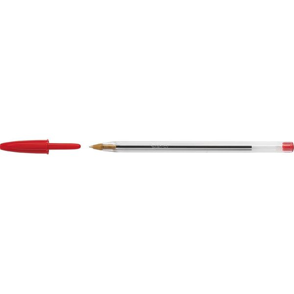 BIC 8373619 - Bic Cristal Ballpen Medium Red Pk50