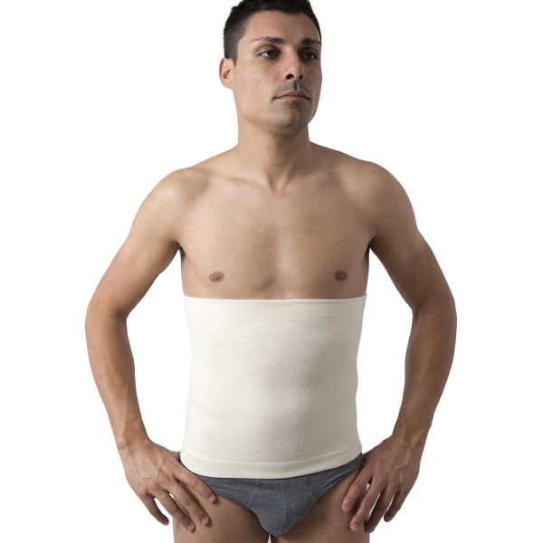 BEMAN® – Wärmeschutzband für Damen und Herren, Unisex, aus Polyester, elastisch, Höhe 31 cm, Art. 564 5 Bianco