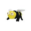 MIGHTY- Microfiber Medium Bee- Made with Squeaker Balls & Minimal Stuffing. Strong & Tough. Interactive Play. Machine Washable & Floats