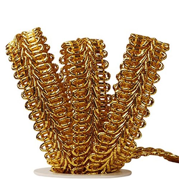 5/8" X 10 Yards Gold Metallic Gimp Braid Trim