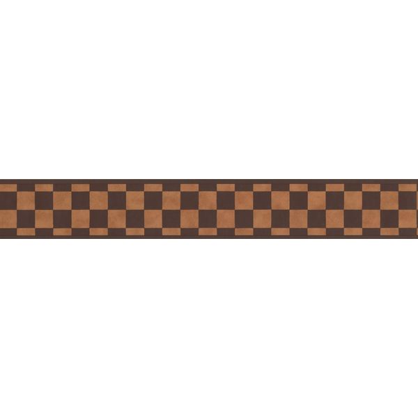 Dark and Light Brown Checkered HF8719B Wallpaper Border