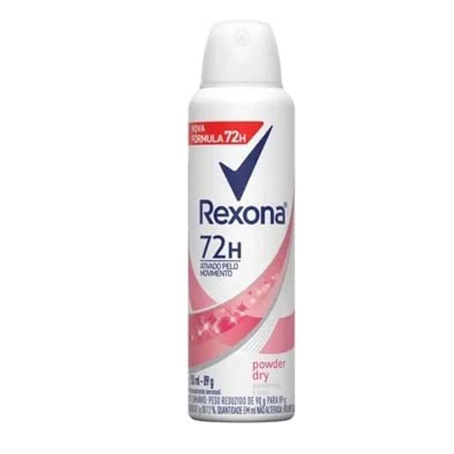 REXONA Spray Deodorant 150 ml 89 g -72 Hour Formula Movement Activated Imported From Brazil (POWER DRY)