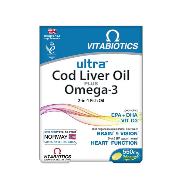 Vitabiotics Ultra Cod Liver Oil - 60 Capsules