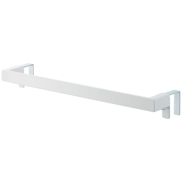 Yamazaki 4749 Towel Hanger Bar, Wide, White, Approx. W 13.0 x D 2.8 - 2.8 x H 1.6 inches (33 x 6 - 7 x 4 cm), Plate, Perfect for Door Thickness, Adjustable, Towel Rack,