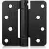 12 Pack Spring Hinge 4 Inch Matte Black Self Closing Door Hinges with 1/4'' Radi