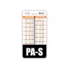 PA-S Badge Buddy Vertical w/Height & Weight Conversion Charts (Standard, Black)