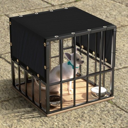 ColourTree 4' x 5' Black Shade Cloth with Grommets - 90% Sunblock, Durable Mesh Fabric Tarp for Dog Kennel Cover, Fence Privacy Screen, Greenhouse, Chicken Coop, Pet Playpen (We Make Custom Size)