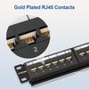 FGB 24-Port Cat6 Patch Panel, 1U 19" Rackmount or Wall Mount RJ45 Ethernet Patch Panel for Gigabit Networks
