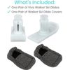 Vive Walker Ski Glides 4 Piece Set With Velour Covers For Smooth Mobility