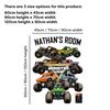 Monster Jam Wall Sticker - Group Personalised Text Decal Wall Art (60cm Height x 45cm Width)