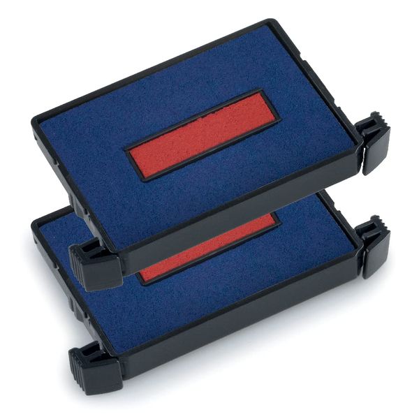 Trodat Replacement Ink Pads 6/4750/2 - Pack of 2 - Red/Blue - For The Trodat Printy 4760, 4750, 4750/L and 4755