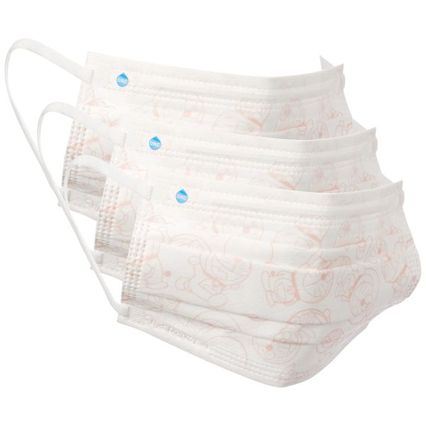 Doraemon Non-woven Mask, safety pink
