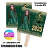 12pcs- personalized graduation fans 7"x7" 2 Sided Print