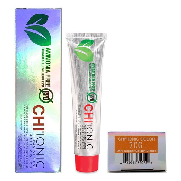 Farouk CHI Ionic Permanent Shine Color 7CG Dark Copper Gold Blonde 3oz