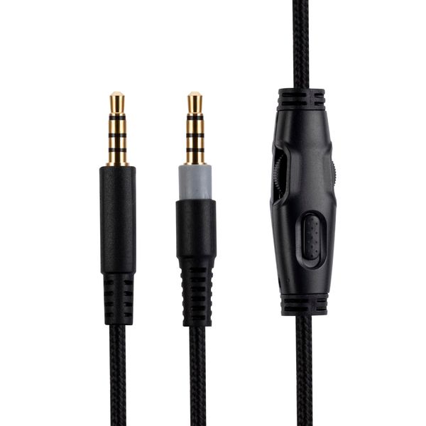 HyperX Cloud Alpha Replacement Cable, Compatible with HyperX Cloud Alpha Gaming Headsets, 3.5mm Headsets Aux Cord, Inline Mute, Volume Control, 6.5 Ft, Black