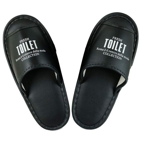 Basic Standard T-NT-16 Toilet Slippers, Black