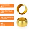 GASHER 100PCS Brass Compression Fitting, Brass Compression Sleeve Ferrules 8mm Tube OD
