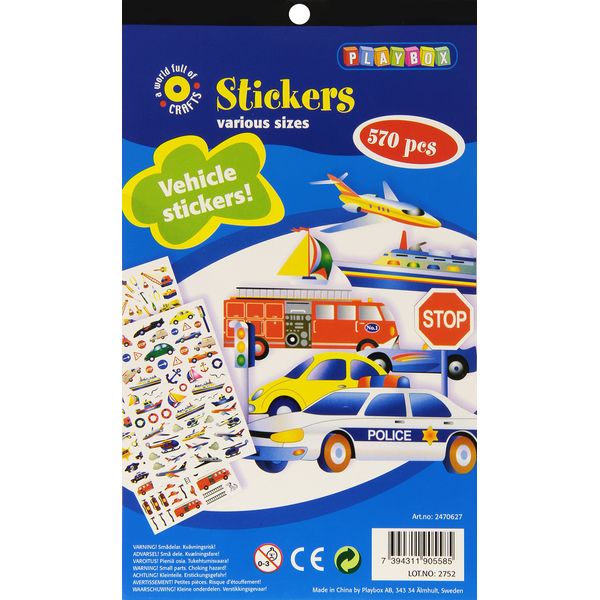 Playbox Vehicles Sticker Pad (Pack of 570)