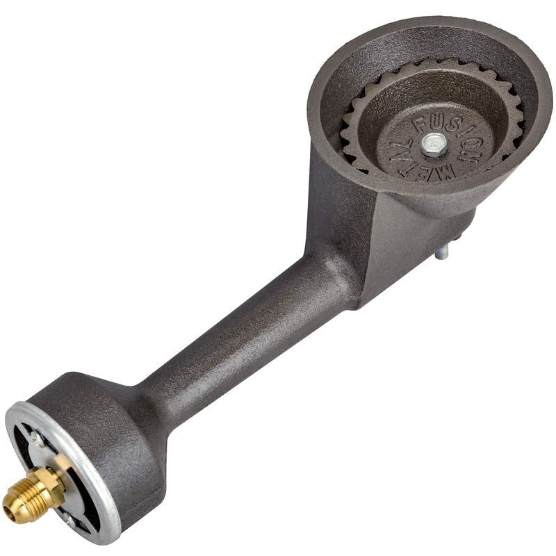Cast Iron Propane Burner Head With Brass Orifice - SH16RH For DIY Burner Projects & Regulator Setup