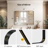 30" x 40"  Rectangle Mirror Bathroom Mirrors Metal Framed Restroom Black