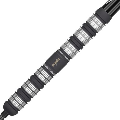 Target Darts Phil Taylor Power Series Tungsten Swiss Point Steel Tip Darts Set - Black and Silver