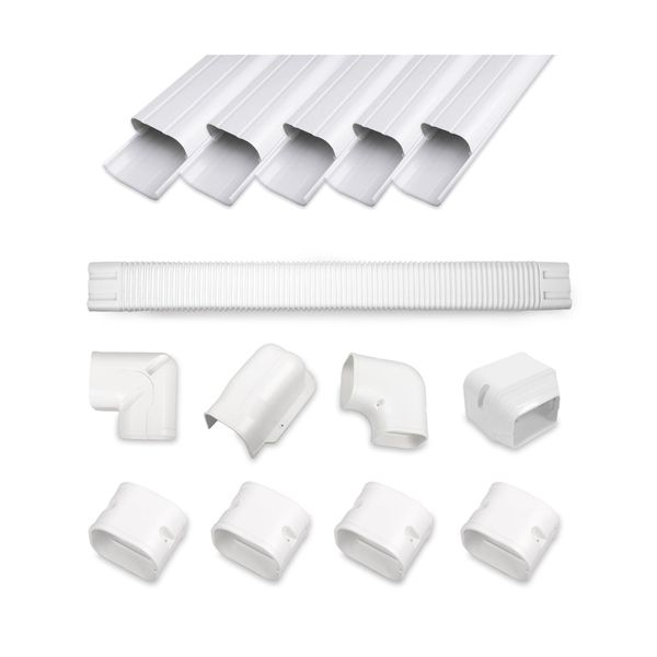 MOOITEK 3" 10Ft PVC Line Set Cover Kit for Ductless Mini Split Air Conditione...
