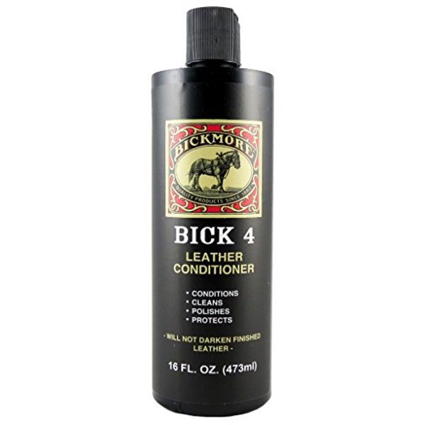 Bick 4 Leather Conditioner and Leather Cleaner 16 oz - Will Not Darken Leather - For Colored and Natural Leather Apparel, Furniture, Jackets, Shoes, Auto Interiors, Bags & All Other Accessories