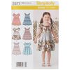 Simplicity A 3-4-5-6-7-8 Sewing Pattern 2377 Childs Dresses, multicolour