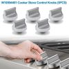 Upgraded Gas Stove knobs (5PCS) Replacement for Whirlpool Range Oven Stainless