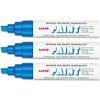 Uni-Paint 63733 PX-30 Oil-Based Permanent Marker, Bold Line, Blue, 3-Pack