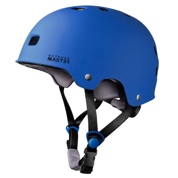 OutdoorMaster Skateboard Cycling Helmet - Two Removable Liners Ventilation Multi-Sport Scooter Roller Skate Inline Skating Rollerblading for Kids, Youth & Adults - M - Deep Blue