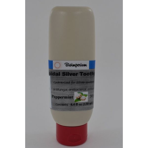 30 ppm colloidal silver toothpaste 4.4 oz ounces nano sized - peppermint flavor