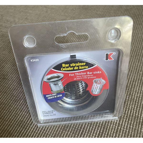 Keeney K5420 Long Basket Bar Sink Strainer, Stainless Steel (H199689)