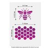 CraftStar Bee and Honeycomb Stencil Set - Hexagon Pattern Nature Stencil Template