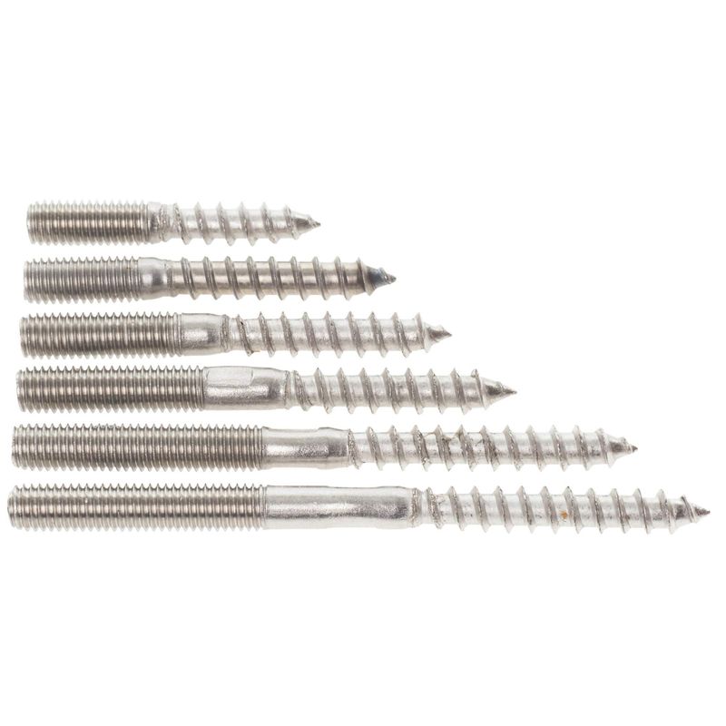 8mm / M8 x 160 A2 Stainless Steel Hanger Bolts Wood to Metal Dual ...