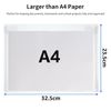 Clear A4 Plastic Wallets 38 Pcs - A4 File Document Paperwork Folder Popper Pocket Wallet with Button - AVARTEK