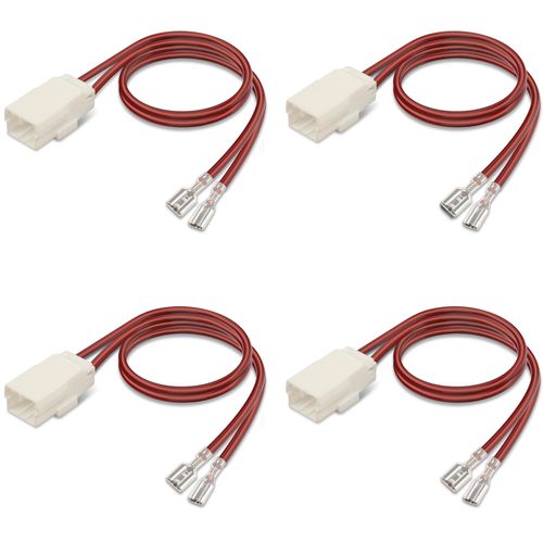 4 Pcs 72-6514 Speaker Harness,Thicker Longer Professional Speaker Wire Harness,Car Front Rear Door Speaker Connector Audio Adapter for Chrysler Town Country Dakota Dodge Ram Durango Jeep Wrangler