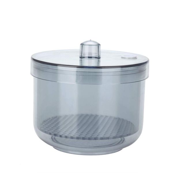 Nail Art Sterilizer, Sterilizer Box, Nail Tools Sterilizer Tray Sterilization Box Disinfection Container Manicure Tools Disinfectant Jar Nails Art Round Boxes for Nail Art Accessories(BLACK)