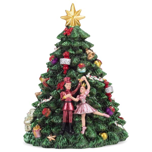 Elanze Designs Ballet Christmas Tree Musical Carousel Plays Nutcracker Suite