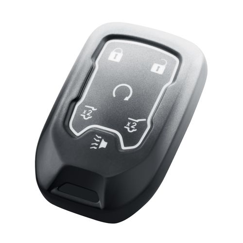 for Chevrolet Key Fob Cover ,TPU Protection Key Case Compatible with GMC Silverado Suburban Tahoe Acadia Sierra Terrain Yukon (Black Gradient, 6 Button)