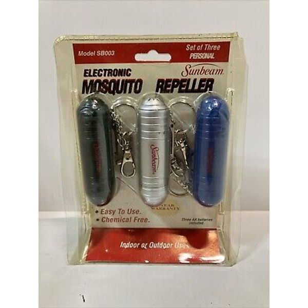 Vintage 2002 Unopened Electronic Mosquito Repeller 3 Pack - Sunbeam - New