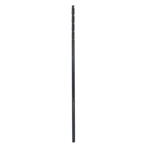 1/8-Inch x 6-Inch Aircraft Extension Black Oxide Drill Bit, Premium M2 High Speed Steel, Extra Length, for Metal, Plastic, Wood