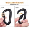 4 Pack 12KN Screw Locking D-shape Carabiner Aluminum Climbing Tree Rigging Tool
