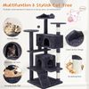 Cat Tree Cat Tower 54 inch with Scratching Posts 3 Condos for Medium Cats Play
