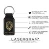 LaserGram Rectangle Keychain, Palm Trees, Personalized Engraving Included (Black with Gold)