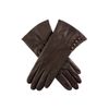 Dents Natalie Women's Silk Lined Touchscreen Leather Gloves BLACK 6.5