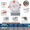 2X 4-Inch 5CCT Dimmable LED Recessed Ceiling Panel Light Fixture w/ Junction Box