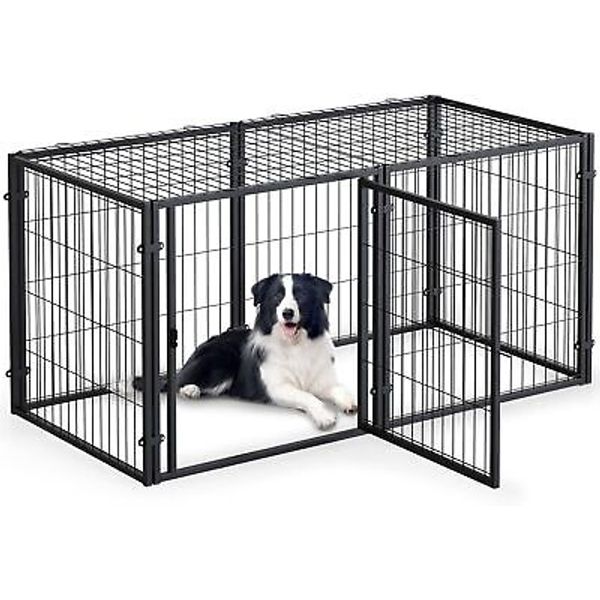 HeavyDuty Large Dog Crate Cage Kennel Puppy Playpen Pet Cage Yard Indoor Outdoor