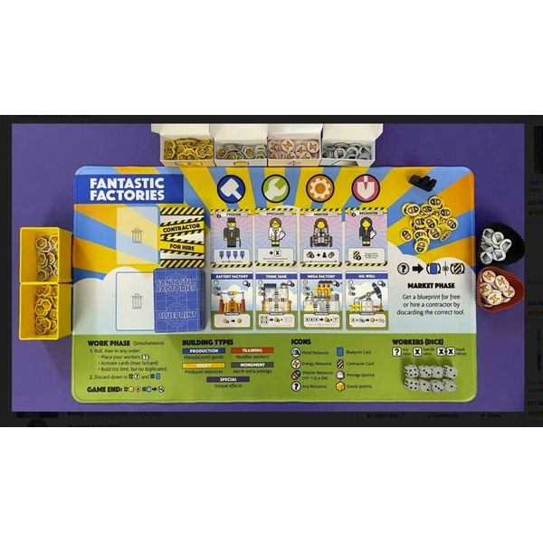 Deep Water Games Fantastic Factories The Board Game: Playmat