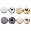 Buwei Brass Round Cuff Button Cover Cuff Links for Men, Gold, 2Pcs/Set